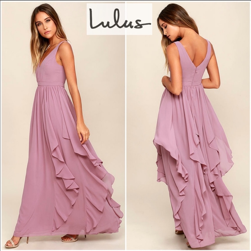 LuLu's Simply Sweet Mauve Maxi Dress XS